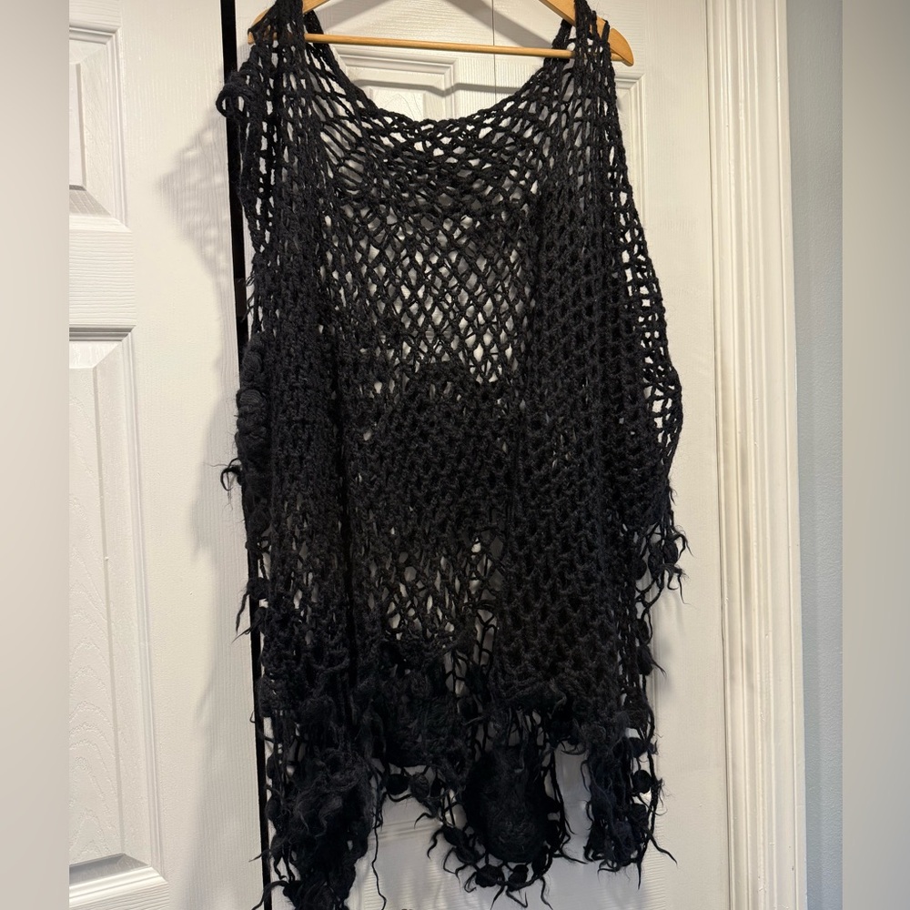 Vintage Commes Des Garçons Crochet Open Knit Sweater